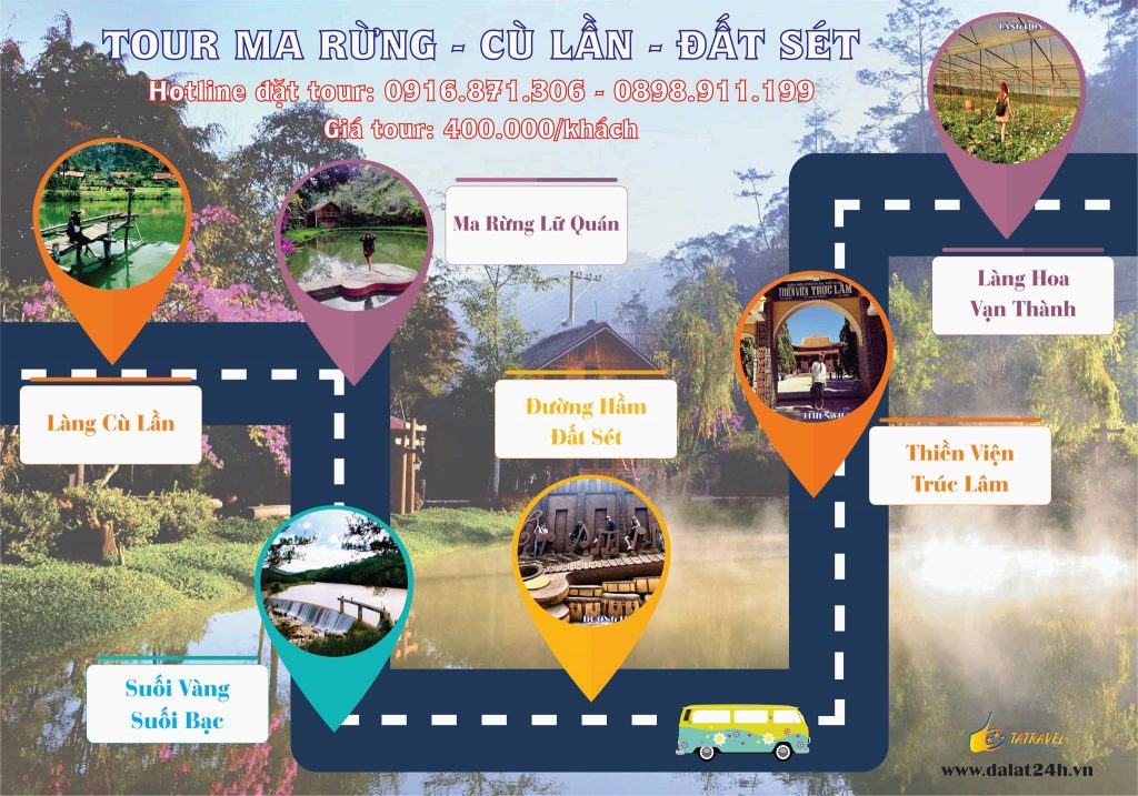 Tour Đà Lạt 1 ngày giá rẻ- tour làng cù lần - ma rừng lữ quán - đất sét -datphongdalat.vn