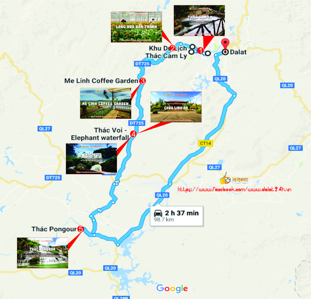 Lịch trình du lịch Đà Lạt tháng 12 - Tuyến địa điểm du lịch Đà Lạt đi cà phê Mê Linh - thác Voi