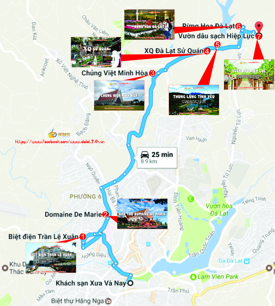 Lịch trình du lịch Đà Lạt tháng 12 - Tuyến địa điểm du lịch Đà Lạt đi Đồi Mộng Mơ - Thung Lũng Tình Yêu